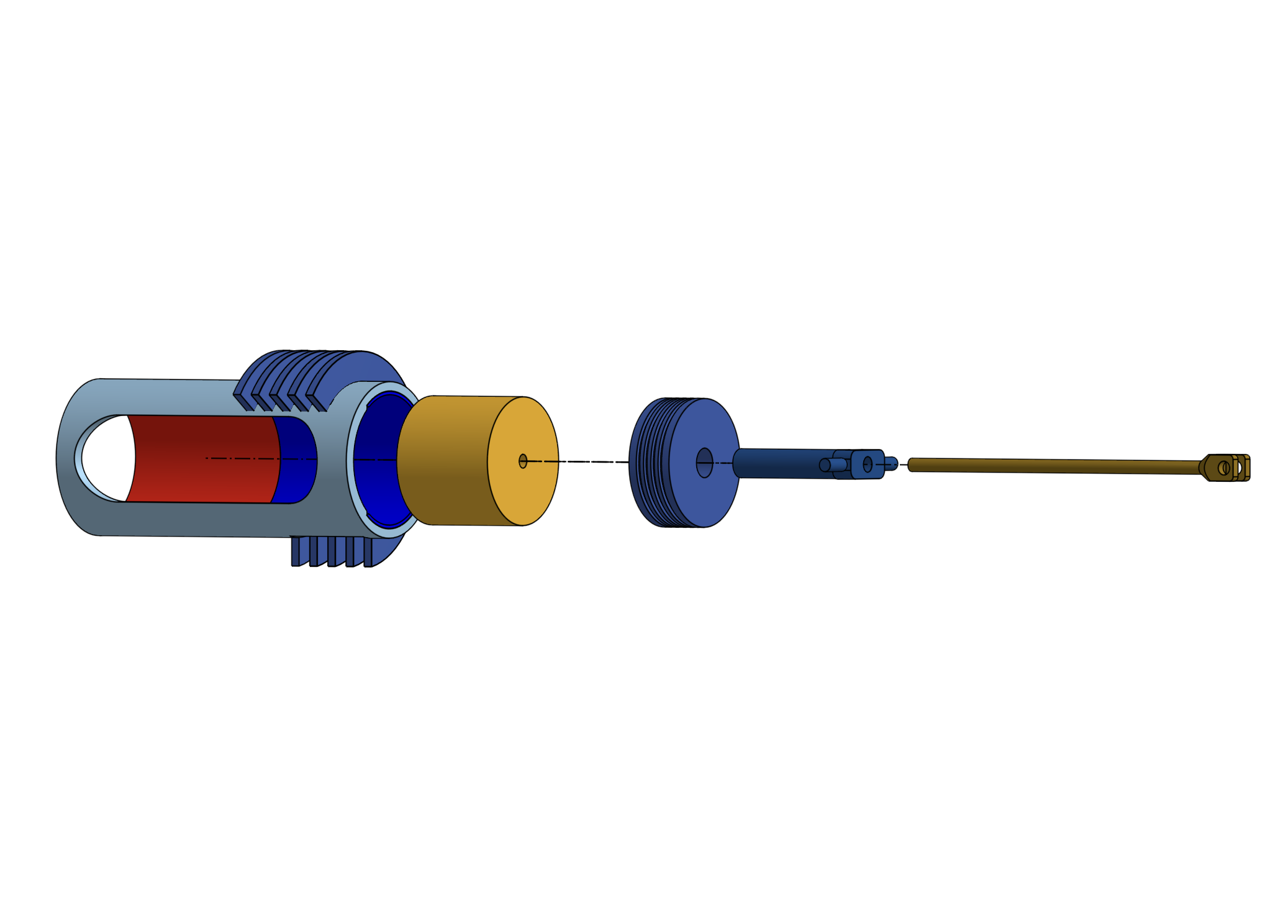 Gather all the pieces for the piston assembly